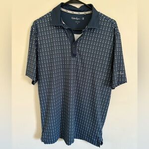 Walter Hagen Navy Patterned Polo